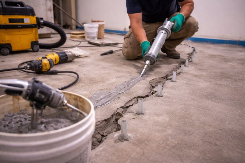Cracked Basement Floor Repair in San Marcos, TX
