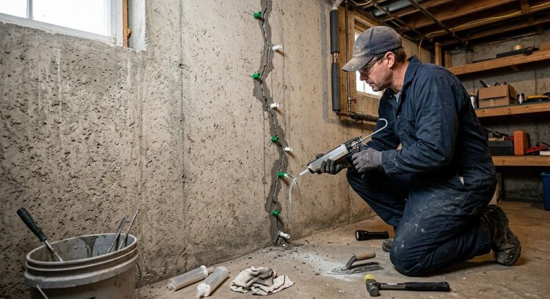 Cracked Basement Floor Repair in San Marcos, TX