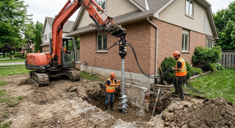 Helical Pile Installation in San Marcos, TX
