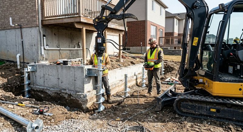 Helical Pile Installation in San Marcos, TX