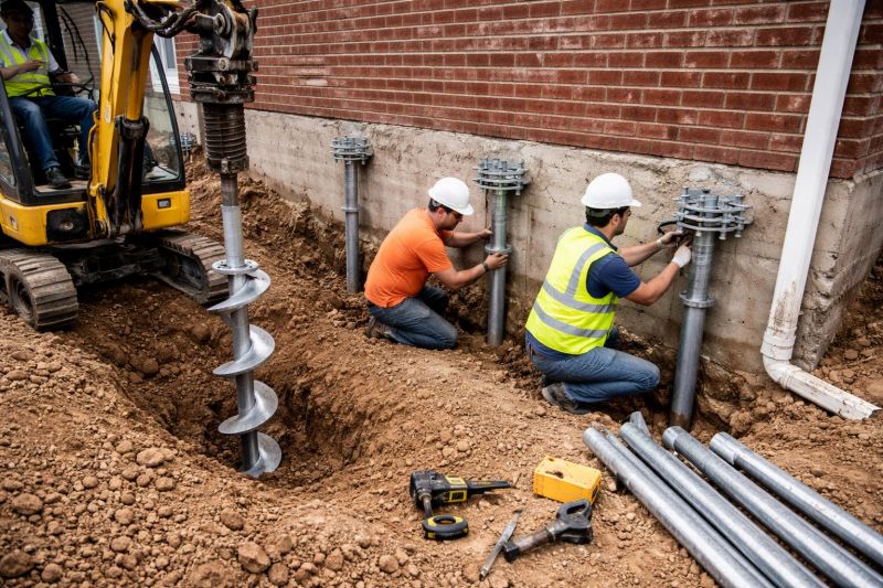 Helical Pile Installation in San Marcos, TX