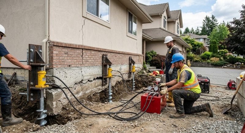 Sinking Foundation Lifting in San Marcos, TX