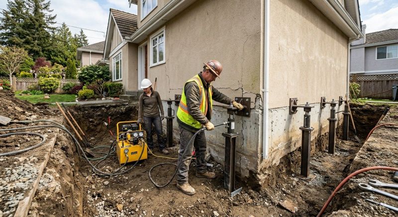 Sinking Foundation Repair in New Braunfels, TX